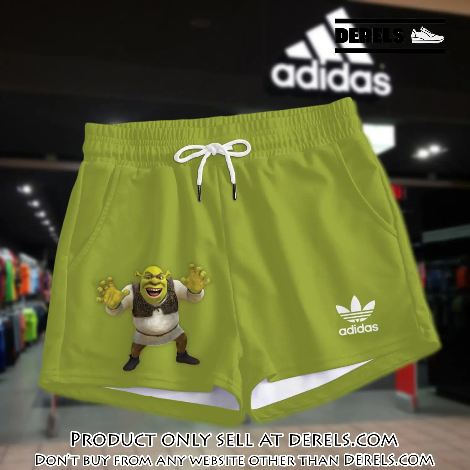 Premium shrek in adidas women shorts lady beach shorts wms1085 dr3500195